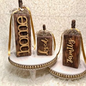 Farmhouse Wooden Pumpkins, Block Pumpkins, Rustic Pumpkins, Farmhouse Fall Decor